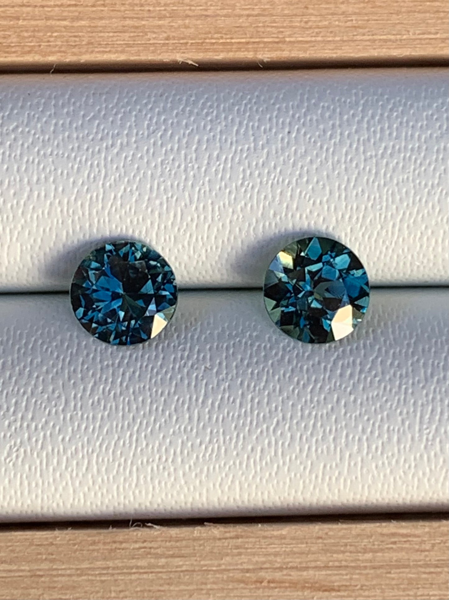 4.4mm Blue Australian Sapphire Earring Pairs