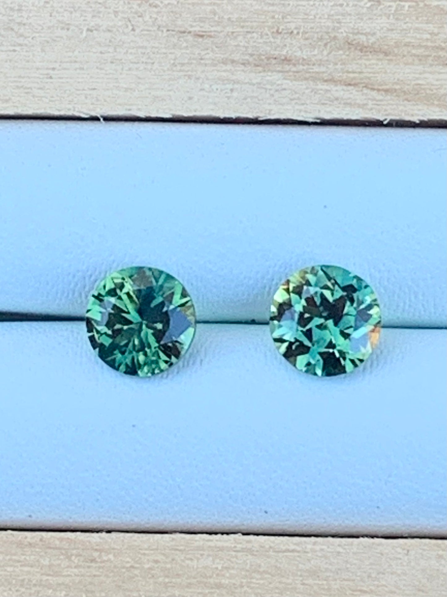5.1mm Australian Parti Sapphire Earring Pairs