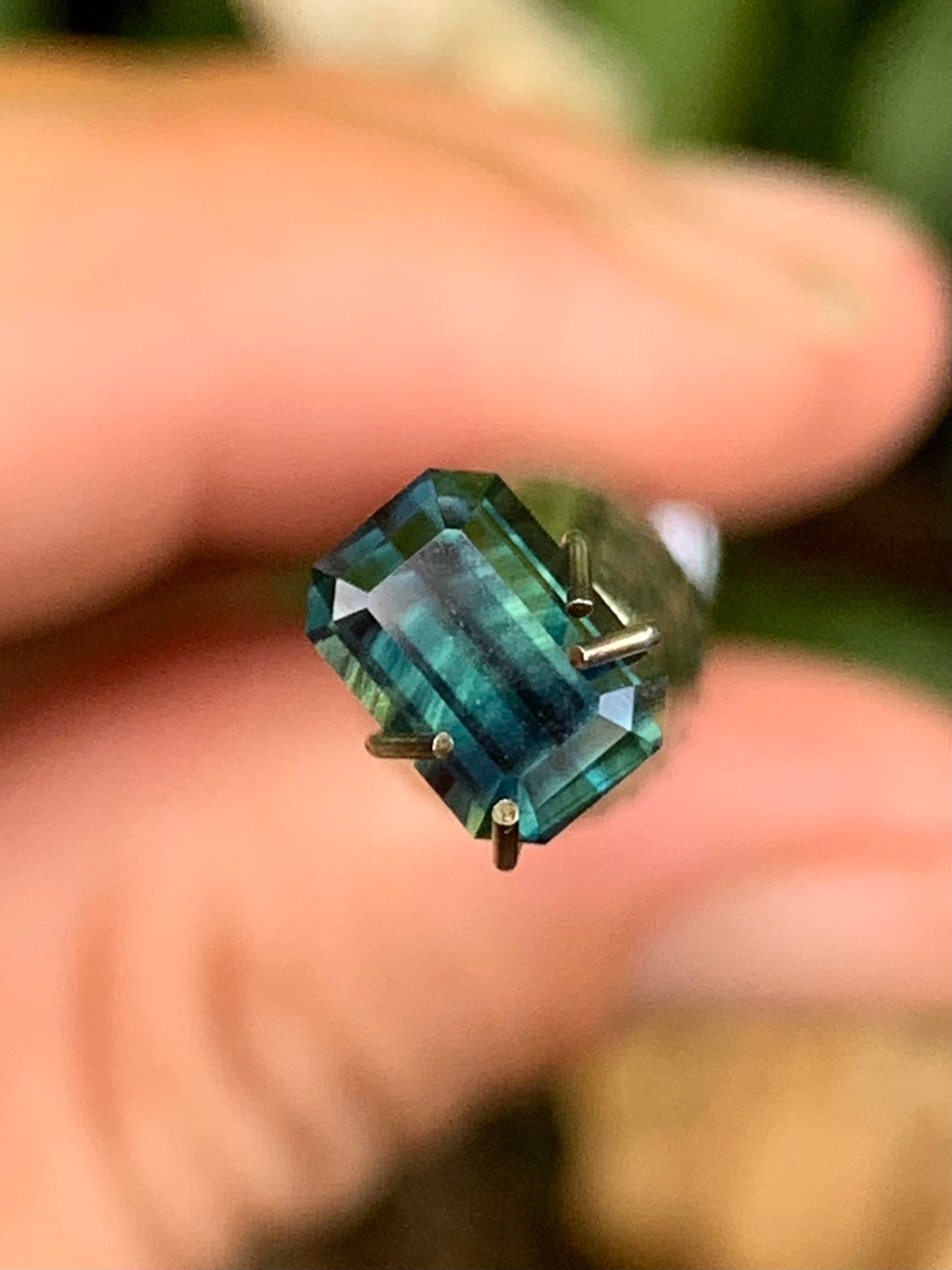 1.26ct Teal Banded Australian Sapphire