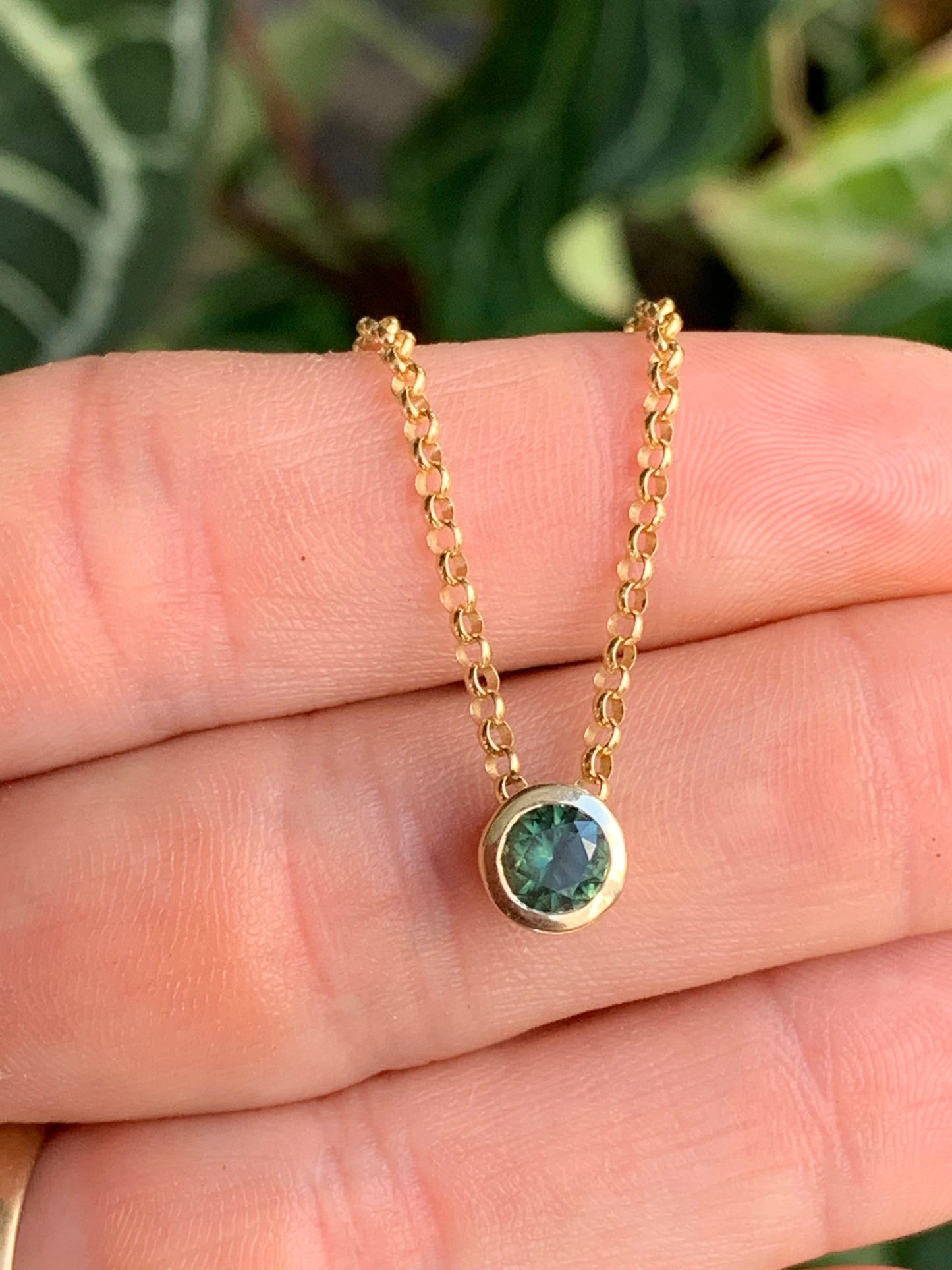 0.70ct Australian Sapphire Bezel Slider Pendant