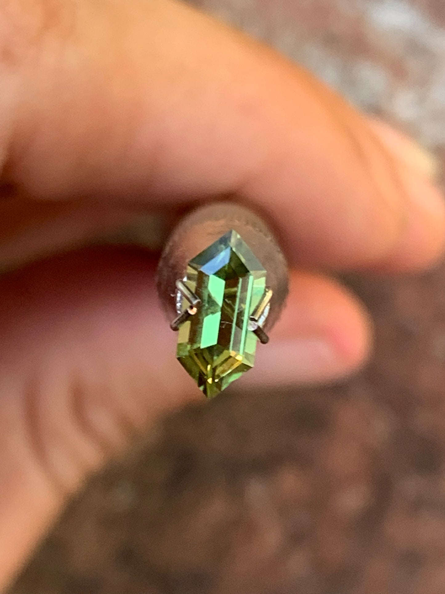 .77ct Light Green Australian Sapphire