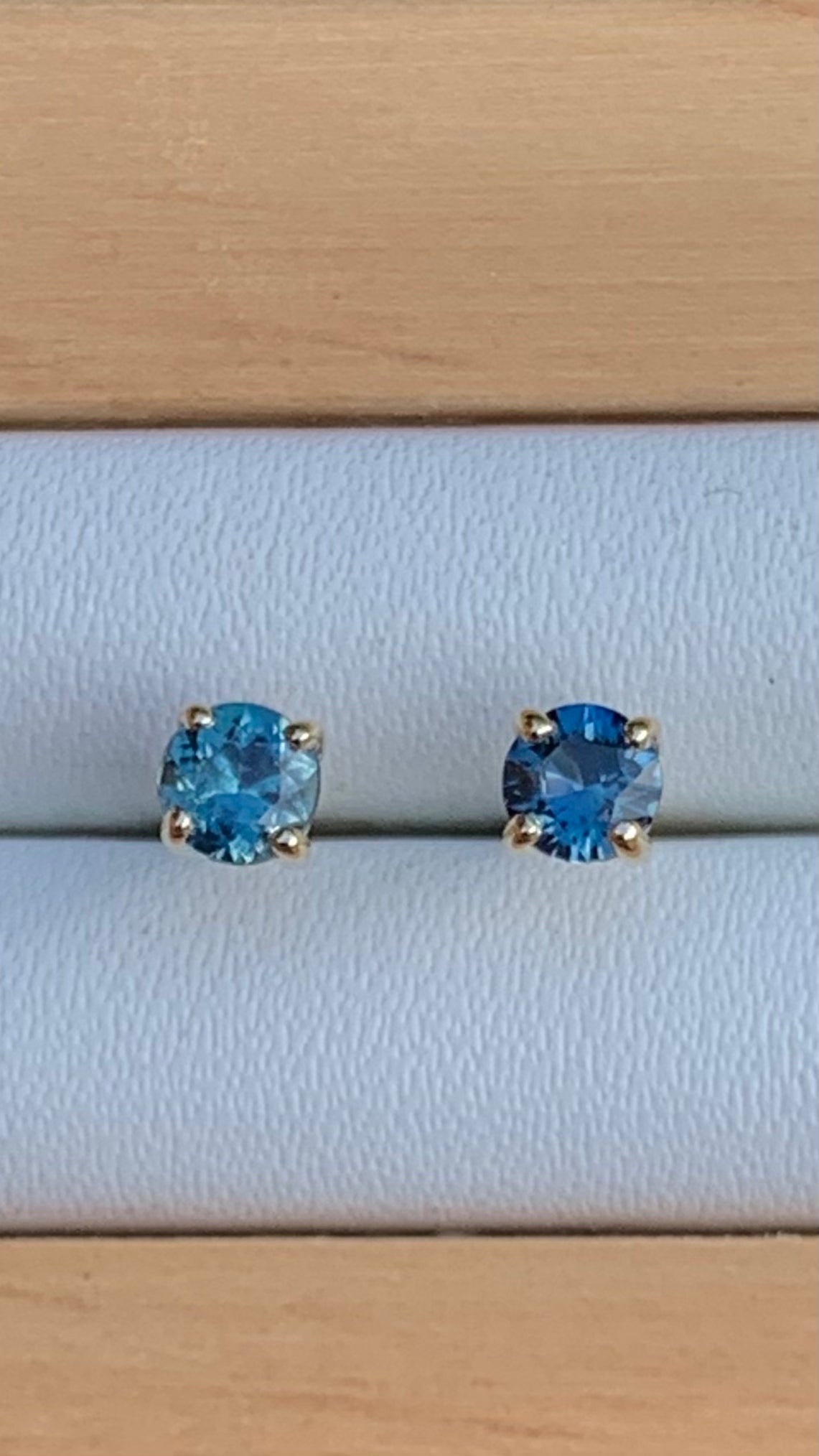 Blue Australian Sapphire Earrings