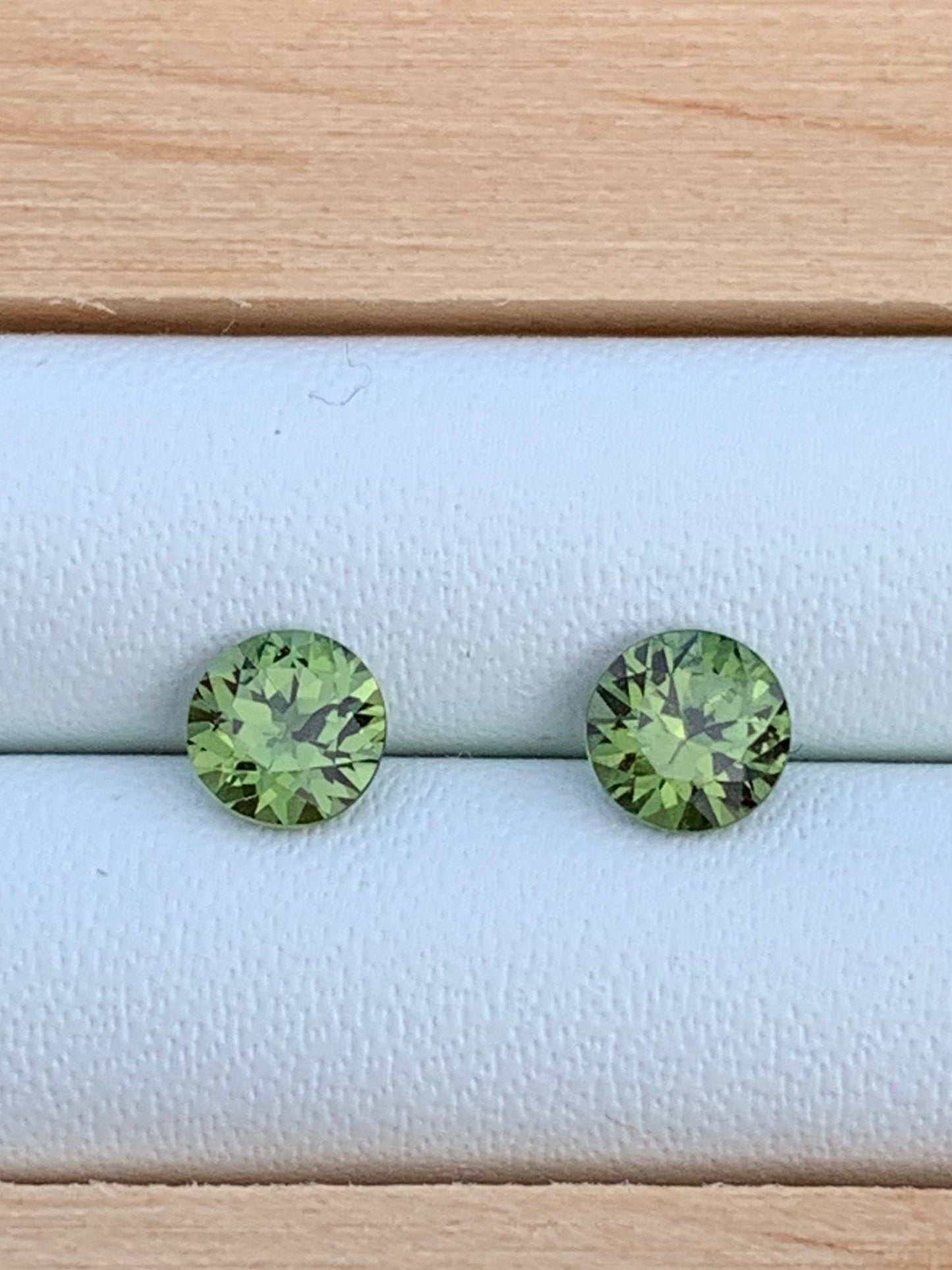 4.4mm Earring Pairs ~ Green Australian Sapphire