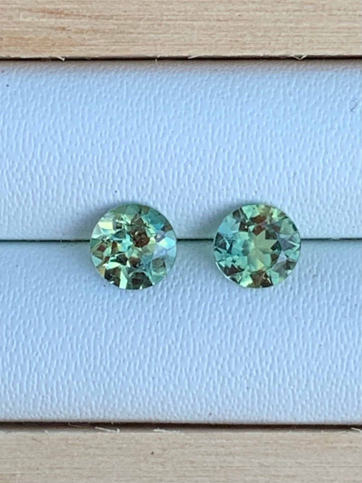 4.4mm Earring Pairs ~ Teal Parti Australian Sapphire