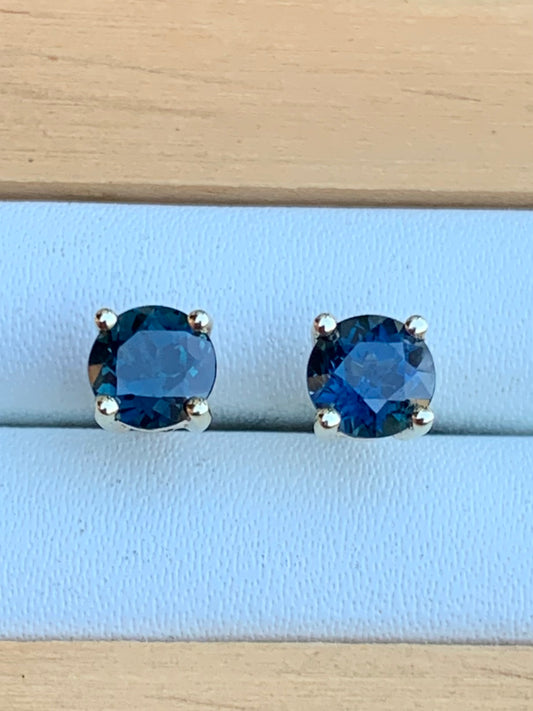 Australian Sapphire Gold Stud Earrings