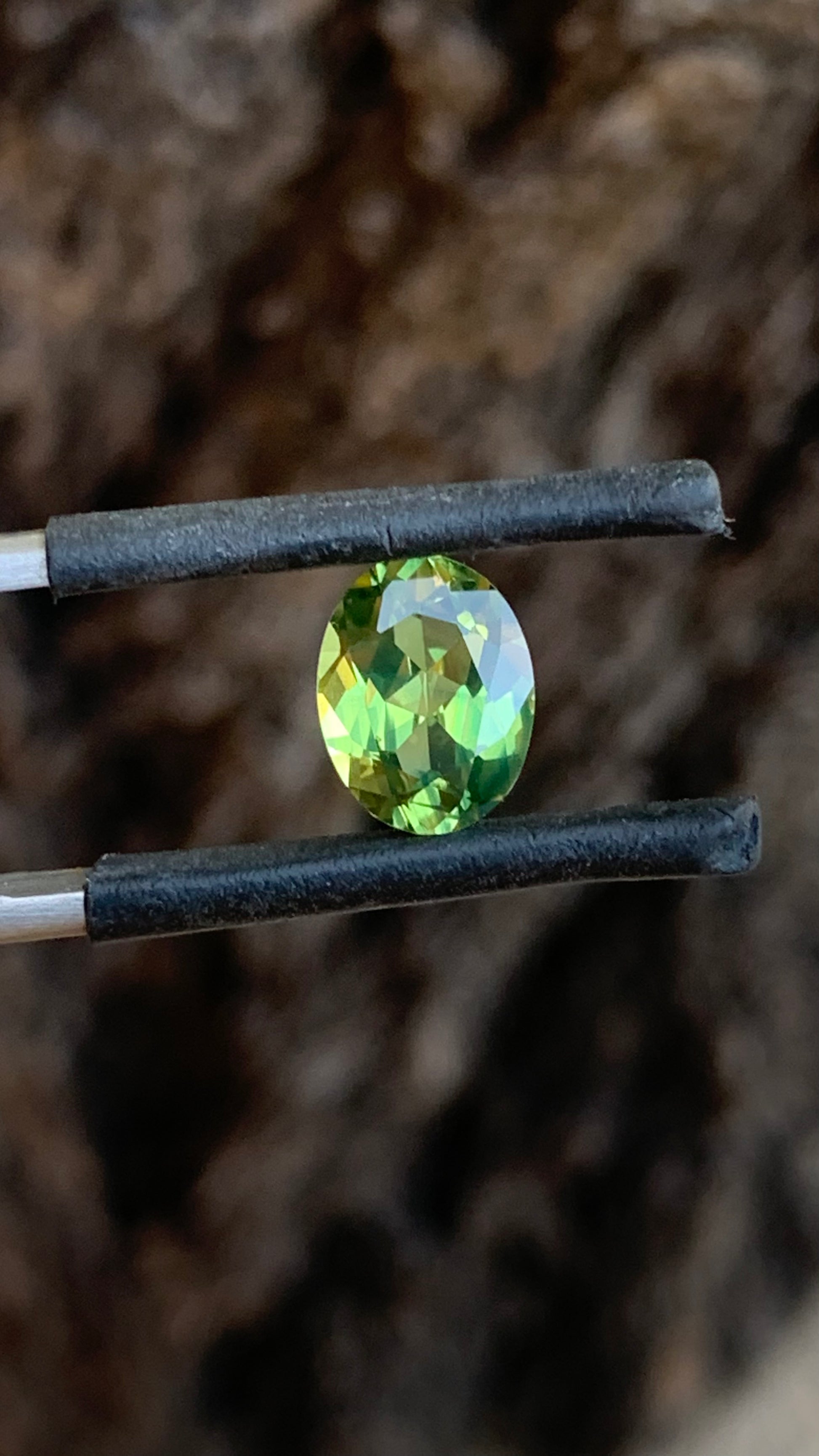 2.51ct eye clean heated Australian sapphire with lively green colour