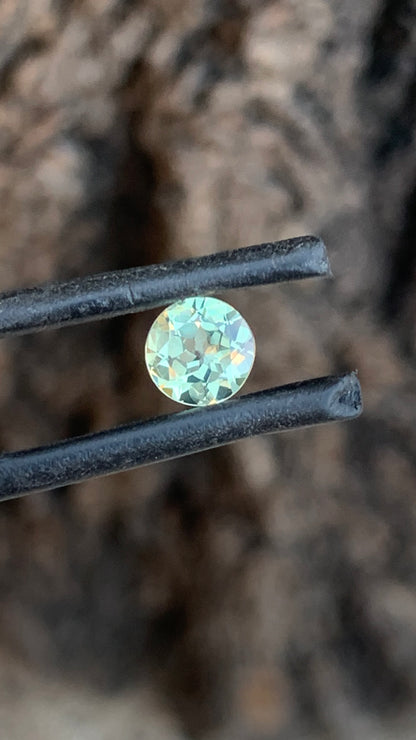 Natural Australian sapphire with soft mint green and aqua colour