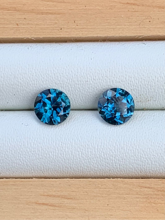 5mm Blue Australian Sapphire Earring Pairs