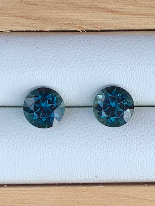 5mm Blue Australian Sapphire Earring Pairs