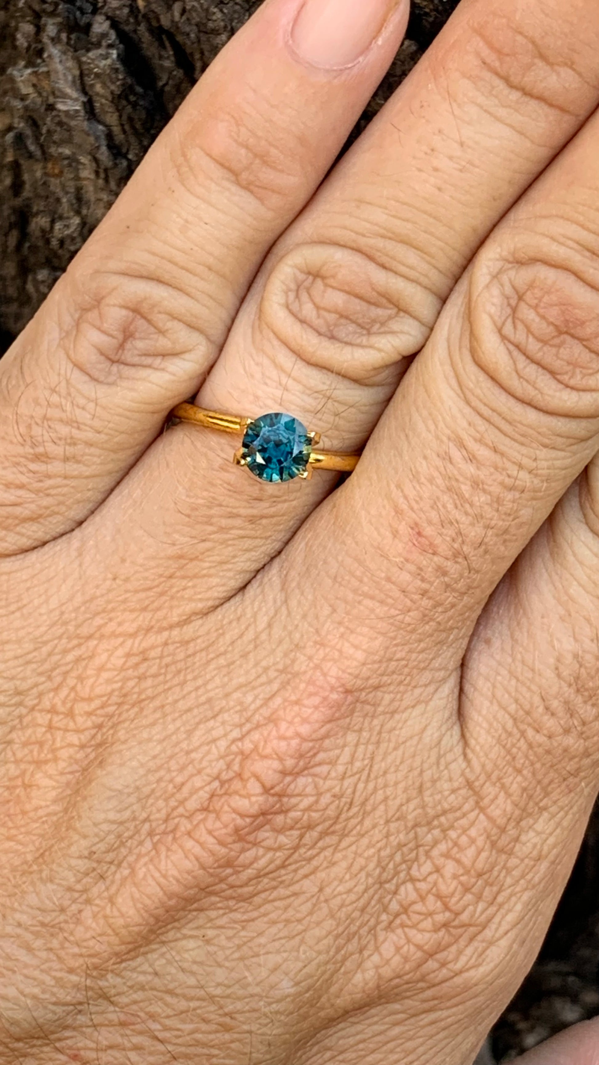 Natural Central Queensland sapphire 6.11mm round blue gemstone