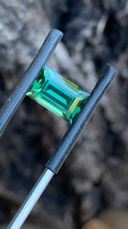 3.480ct heated Australian sapphire with bold green colour