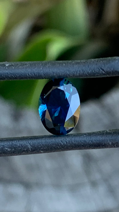 1.250ct deep blue Australian sapphire oval cut from the Central Queensland Gemfields