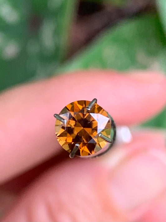 1.28ct Cognac Australian Zircon