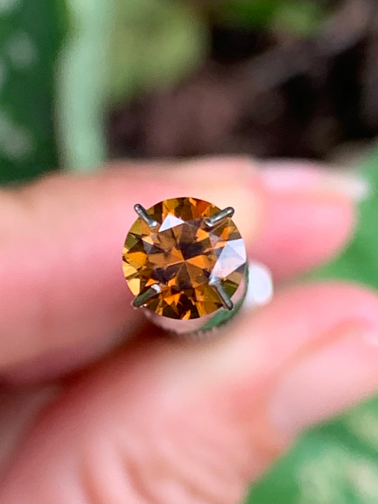 1.28ct Cognac Australian Zircon