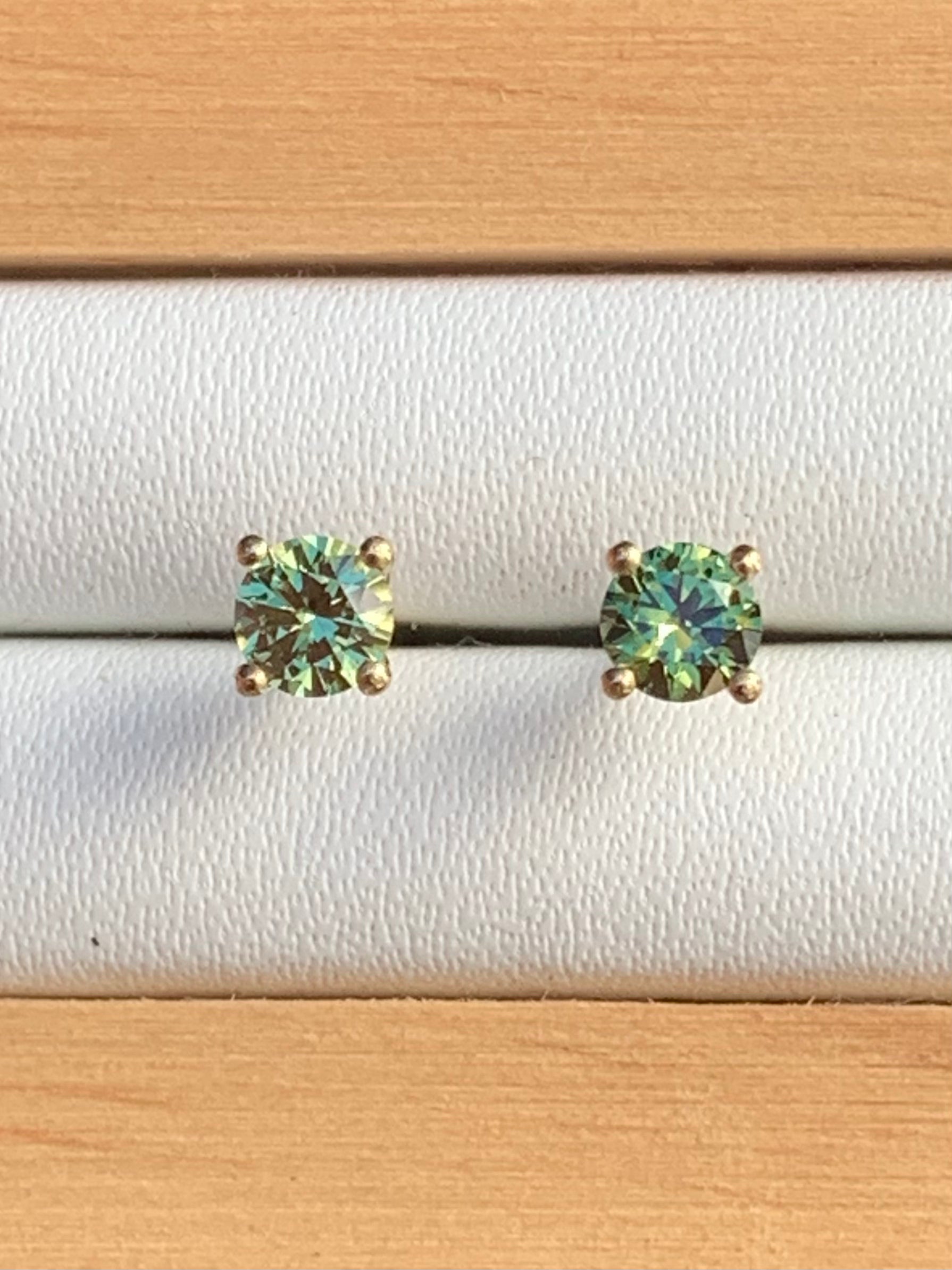 Australian Parti Sapphire Gold Studs