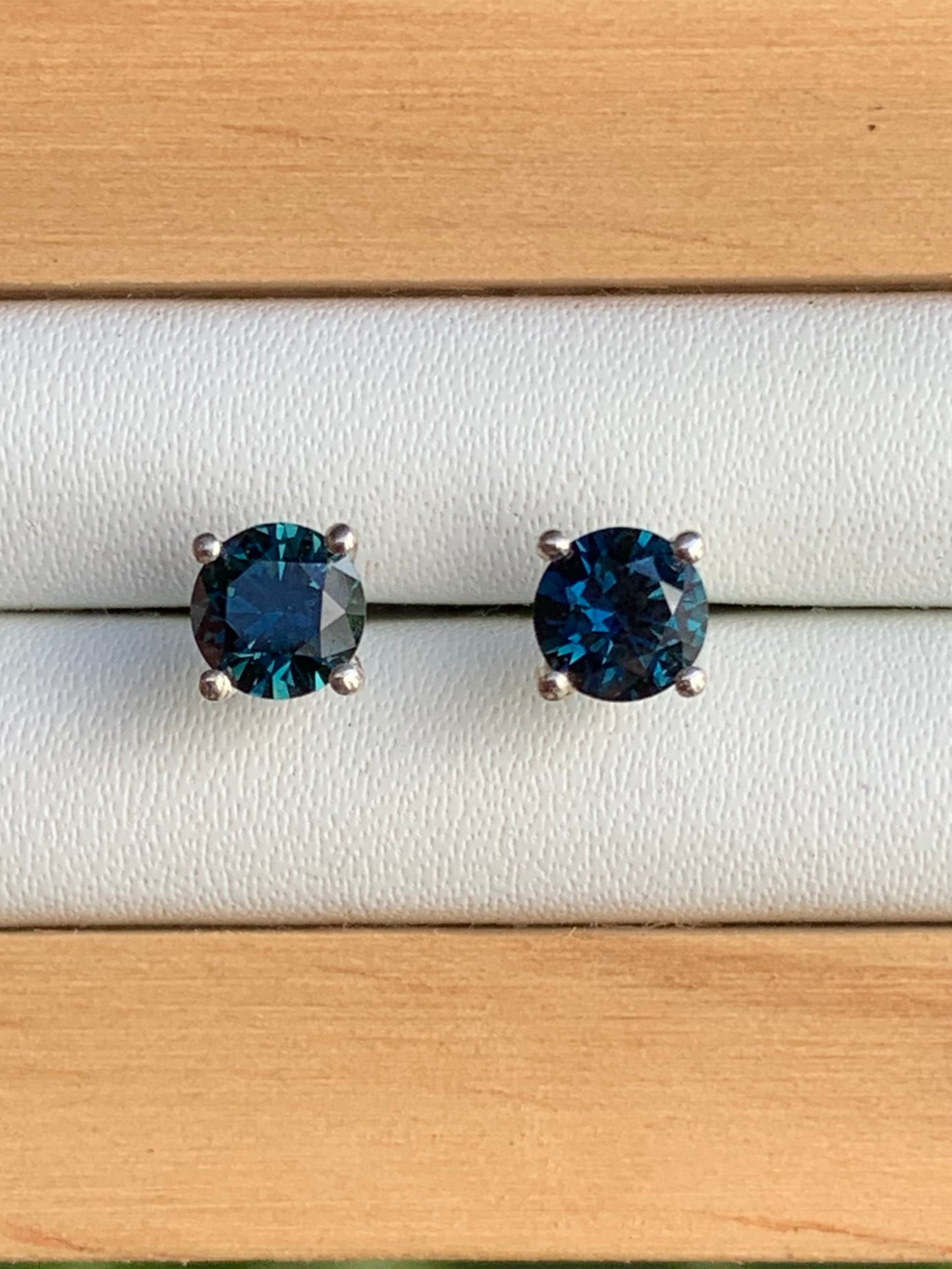 Blue Australian Sapphire Studs