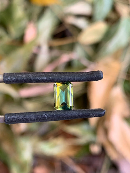 Emerald Cut Parti Sapphire