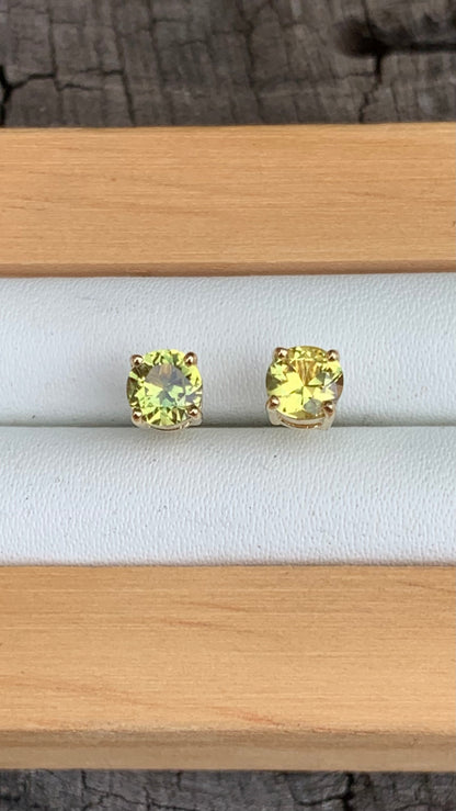 Yellow Sapphire Earrings