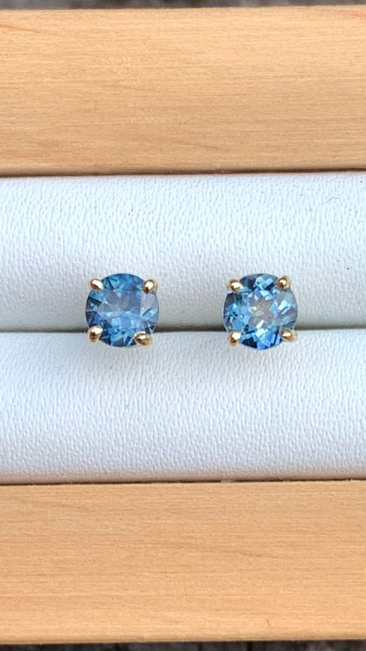 Blue Sapphire Studs