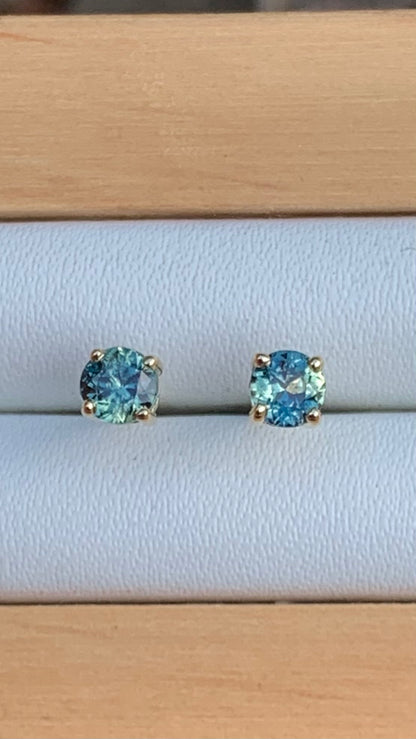 Australian Parti Sapphire Earrings