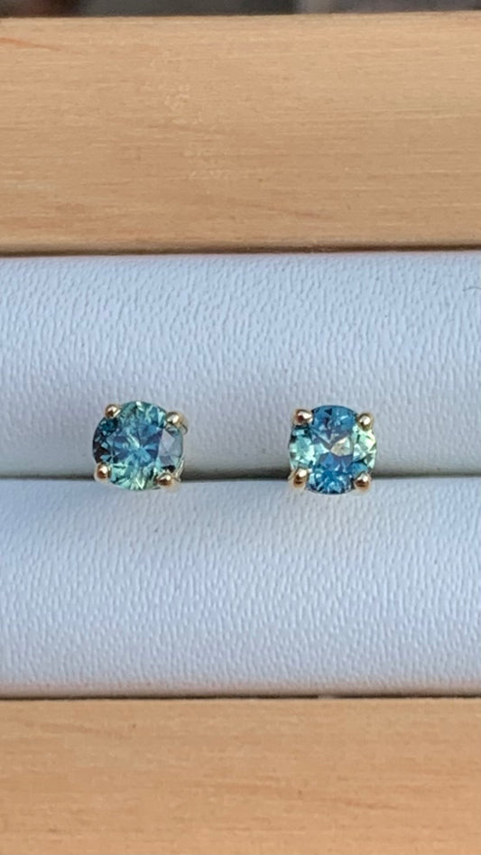 Australian Parti Sapphire Earrings
