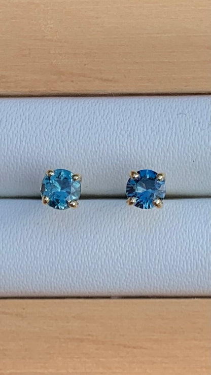 Gold Australian Sapphire Earrings