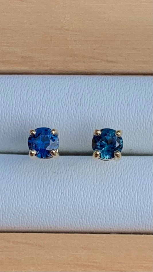 Blue Australian Sapphire Earrings