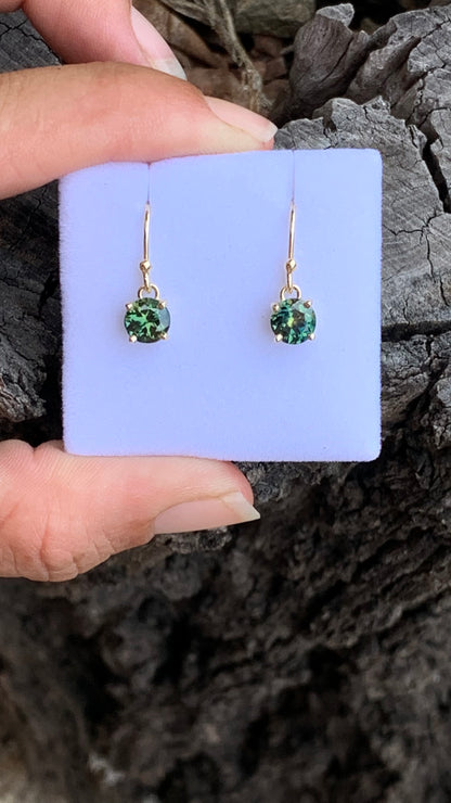 2.23ct Australian Parti Sapphire Drop Earrings