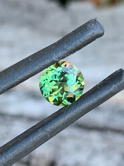 1.01ct light green Australian sapphire in a round cut