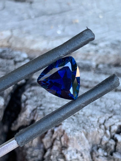2.23ct royal blue Australian sapphire in a trillion cut