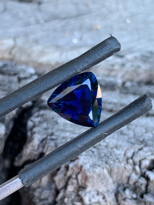2.23ct royal blue Australian sapphire in a trillion cut