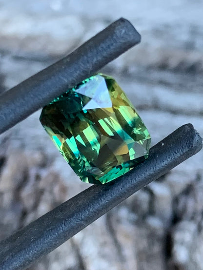 Unique Australian Parti Sapphire with yellow, blue green and teal