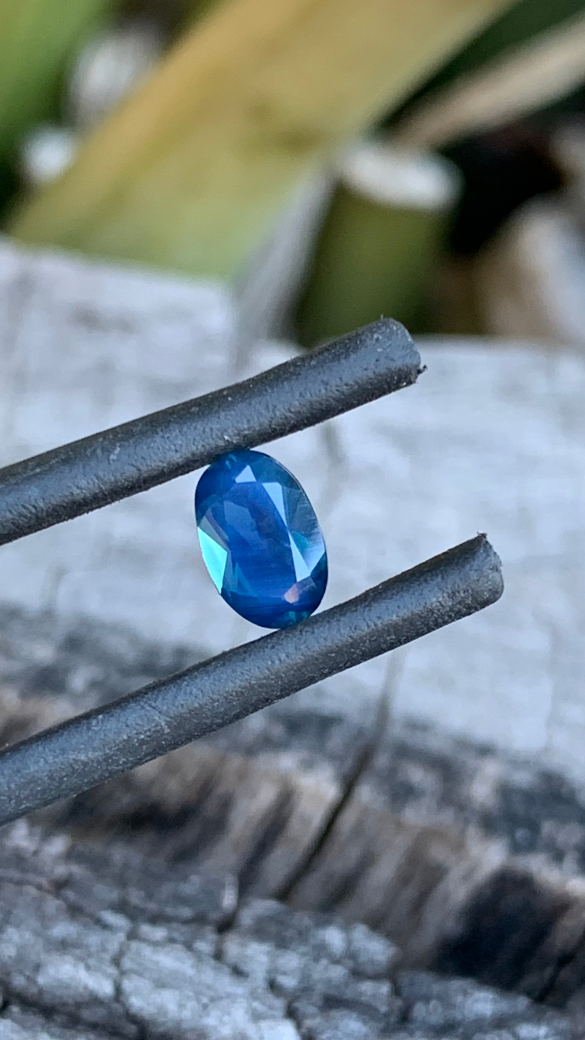 0.77ct Australian sapphire with silky blue colour