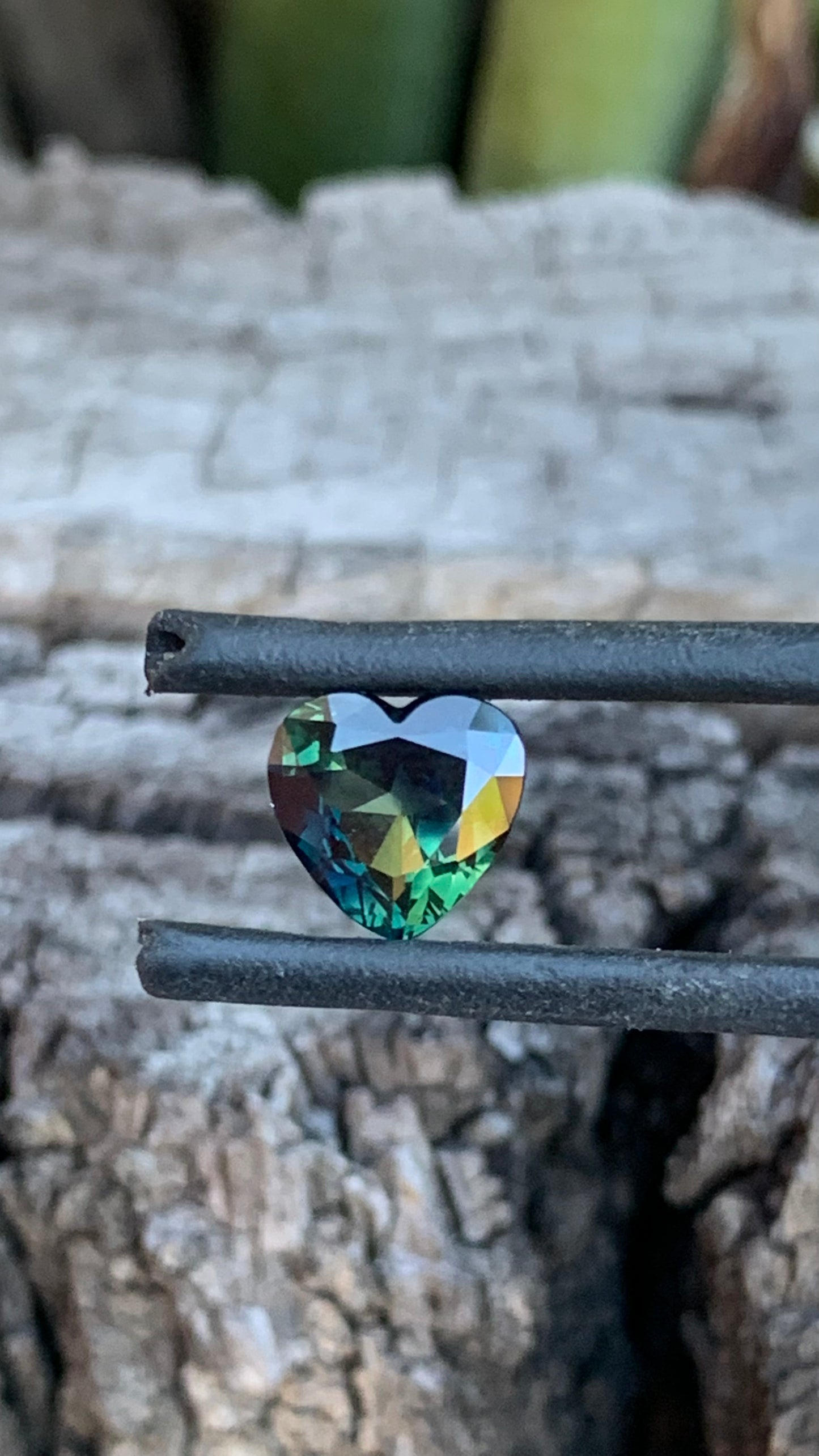 Natural Heart Shaped Australian Parti Sapphire