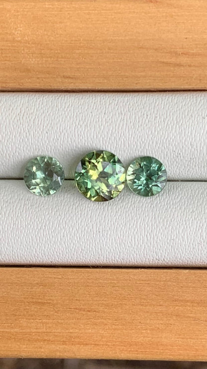 Australian Parti Sapphire Trilogy Set ~ 1.65ct