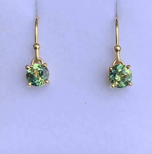 1.78ct Australian Parti Sapphire Drop Earrings