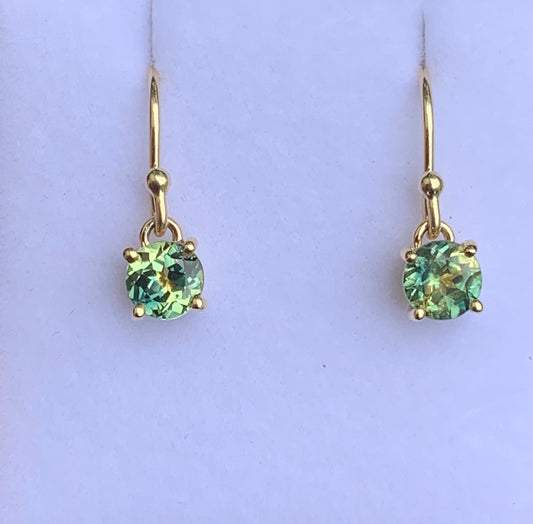 1.78ct Australian Parti Sapphire Drop Earrings