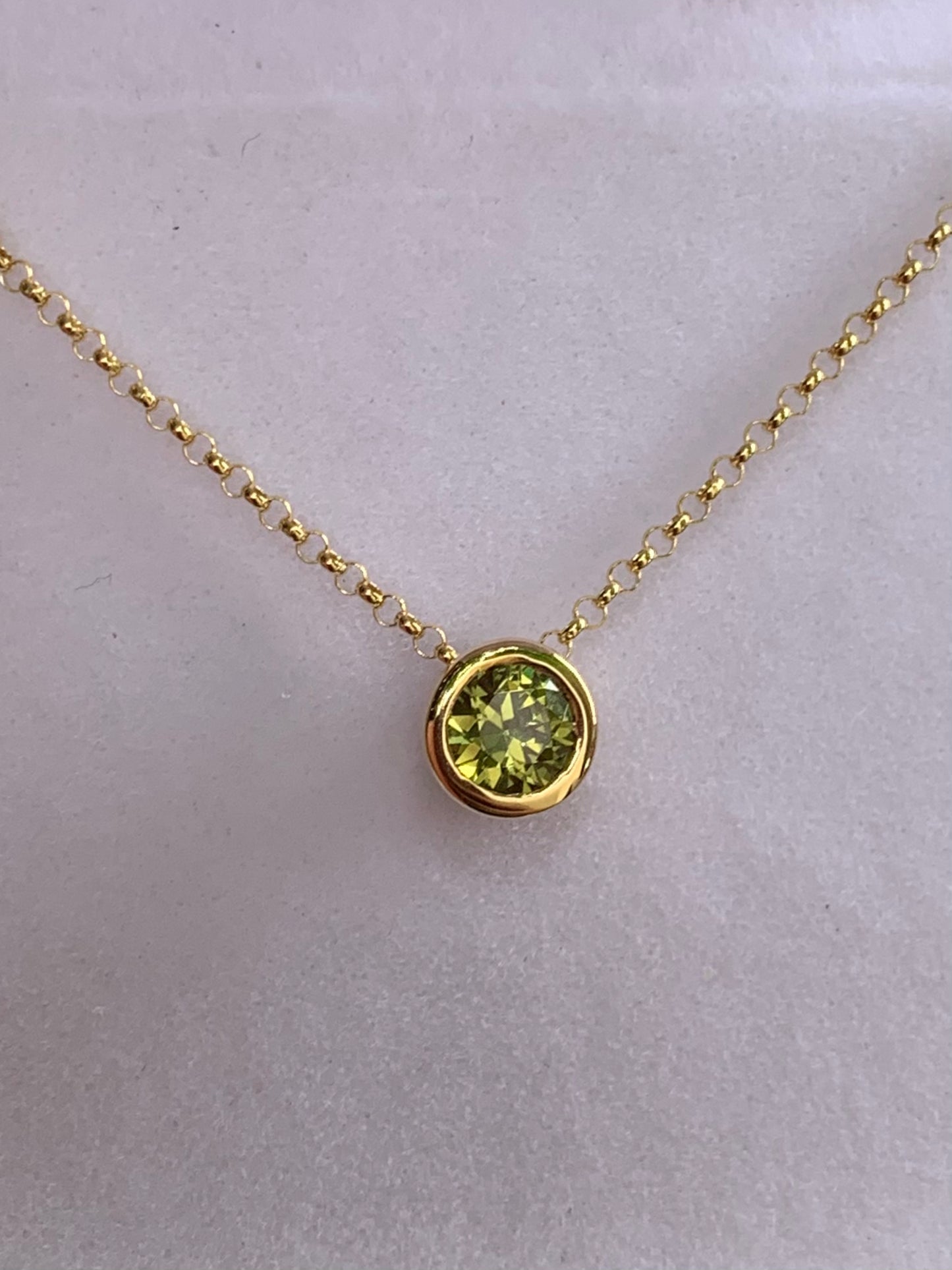 Australian Yellow Parti Sapphire Necklace