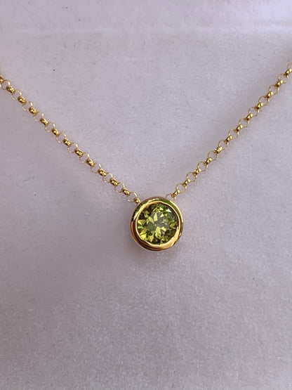 Australian Yellow Parti Sapphire Necklace