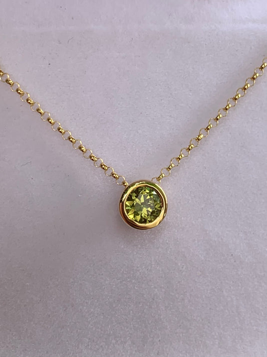 Australian Yellow Parti Sapphire Necklace