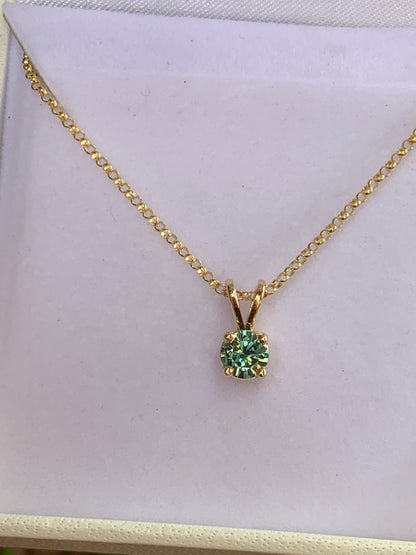 Teal Australian Parti Sapphire Necklace