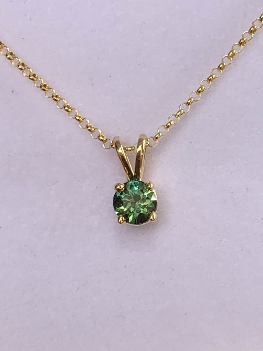 Teal Australian Parti Sapphire Necklace