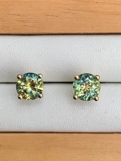 Close up of Australian Sapphire Earrings
