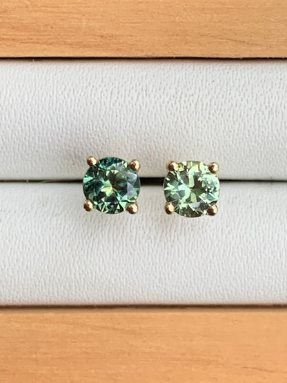 Australian Parti Sapphire Stud Earrings