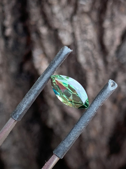 marquise cut green Australian sapphire bright vibrant 2.38ct natural gemstone
