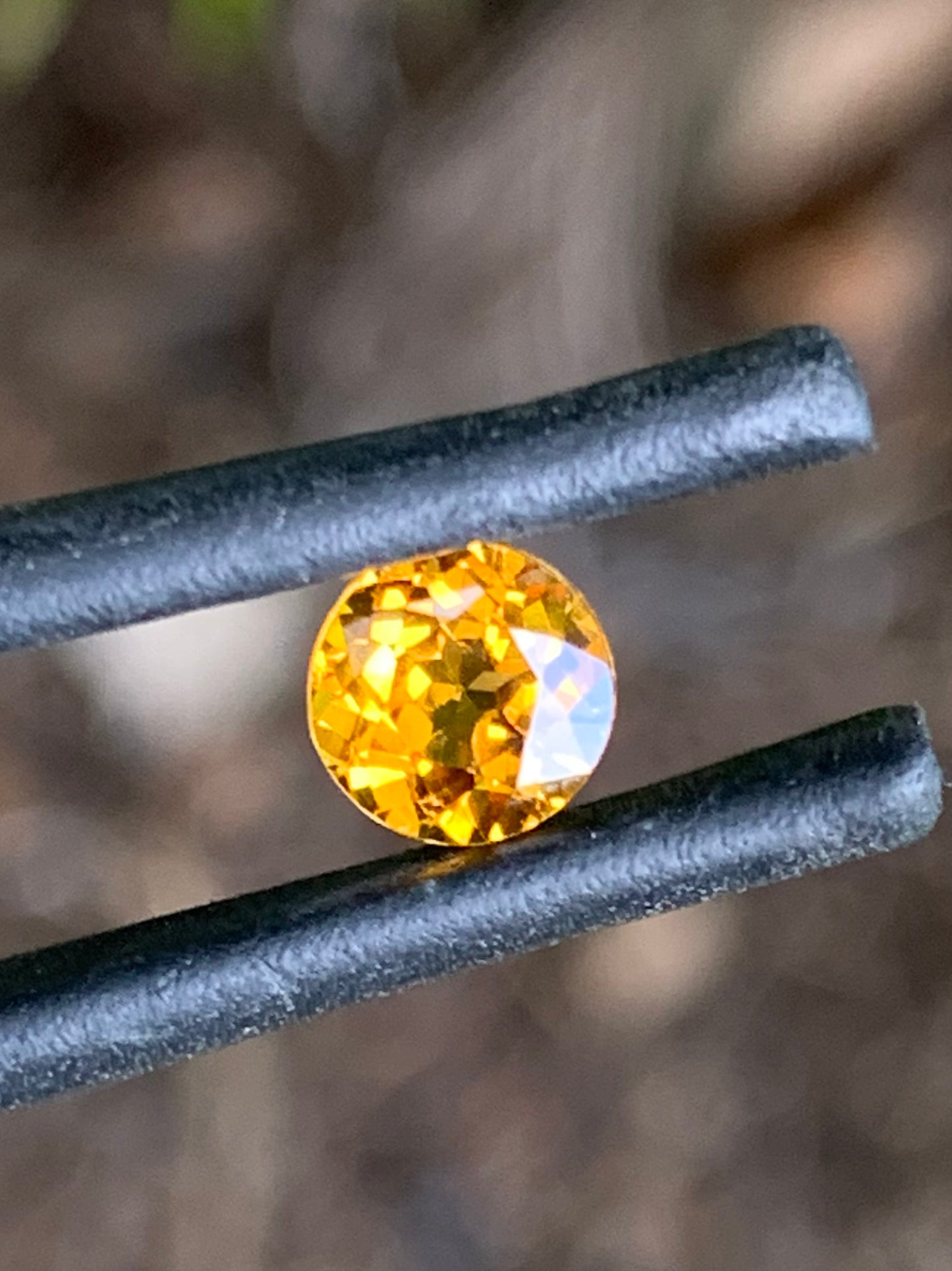 Rare orange Australian sapphire gemstone with bright natural colour