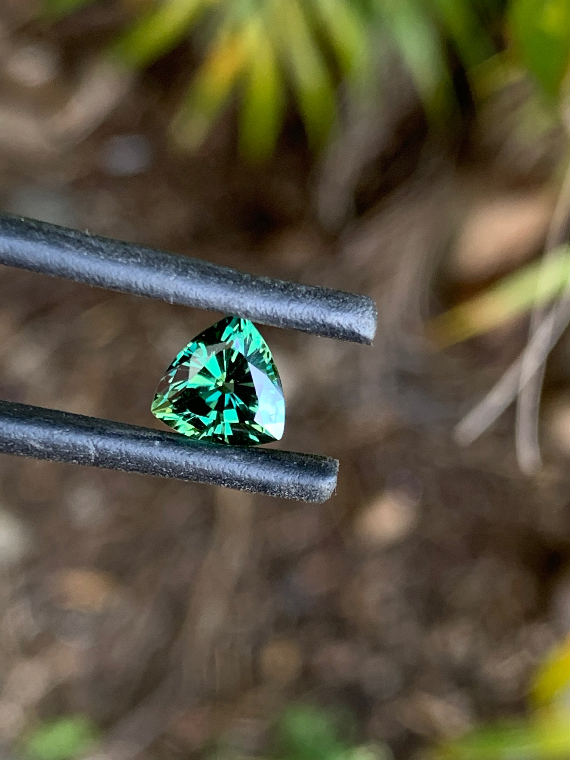 Unheated green Australian sapphire sourced from the Central Queensland Gemfields