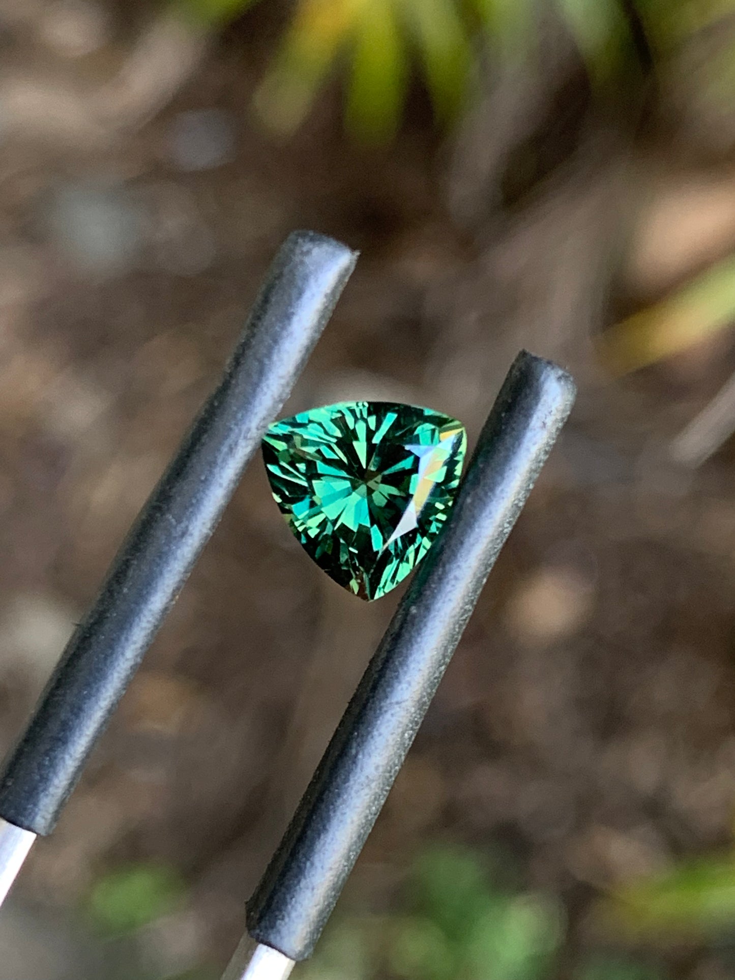 Eye clean Australian sapphire with rich green colour