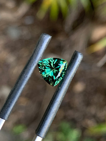 Eye clean Australian sapphire with rich green colour
