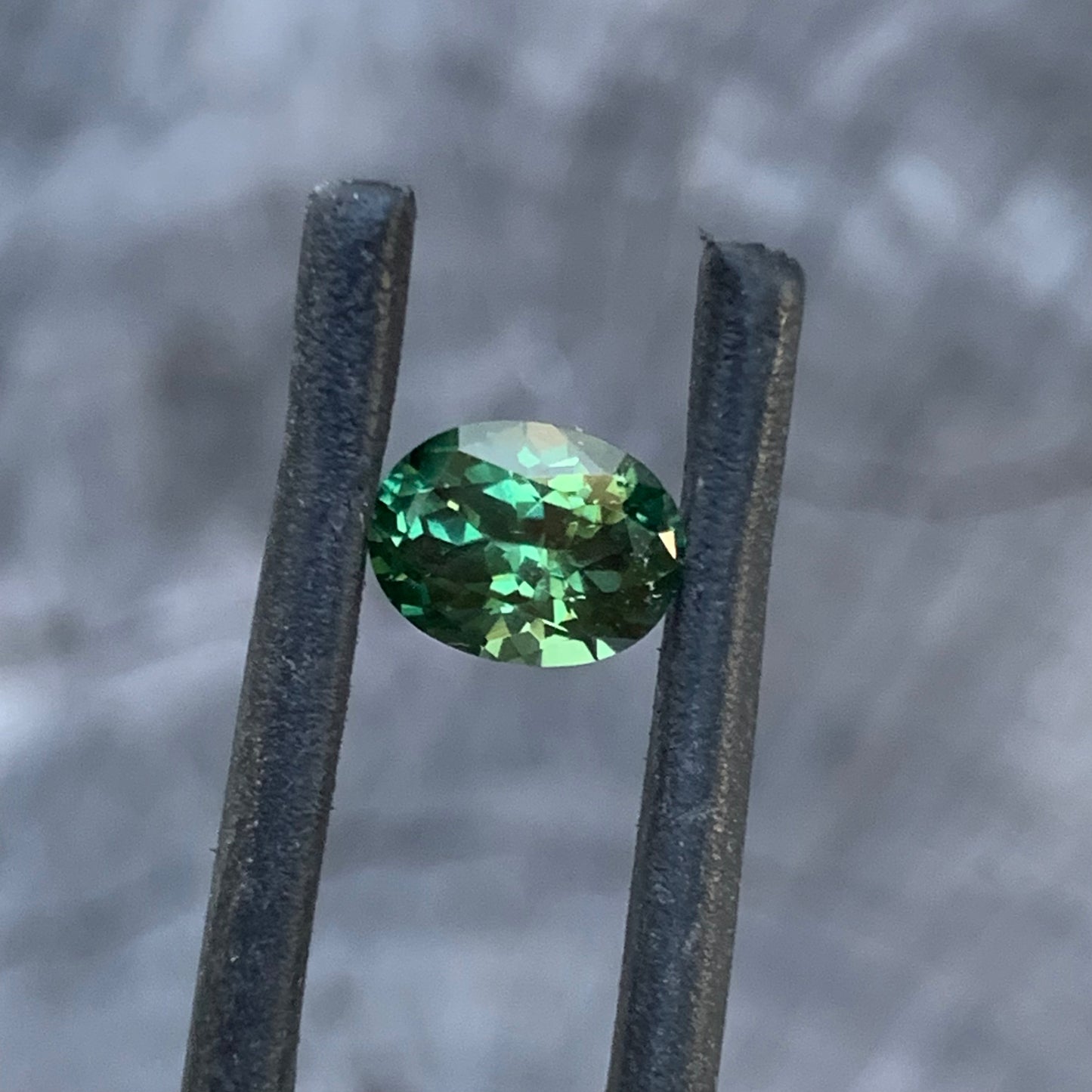 1.24ct green Australian sapphire, oval cut